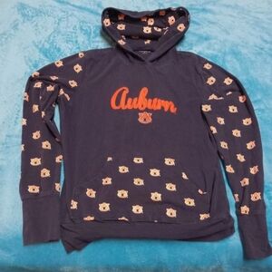 Auburn Women's Navy Hoodie with Orange Accents
